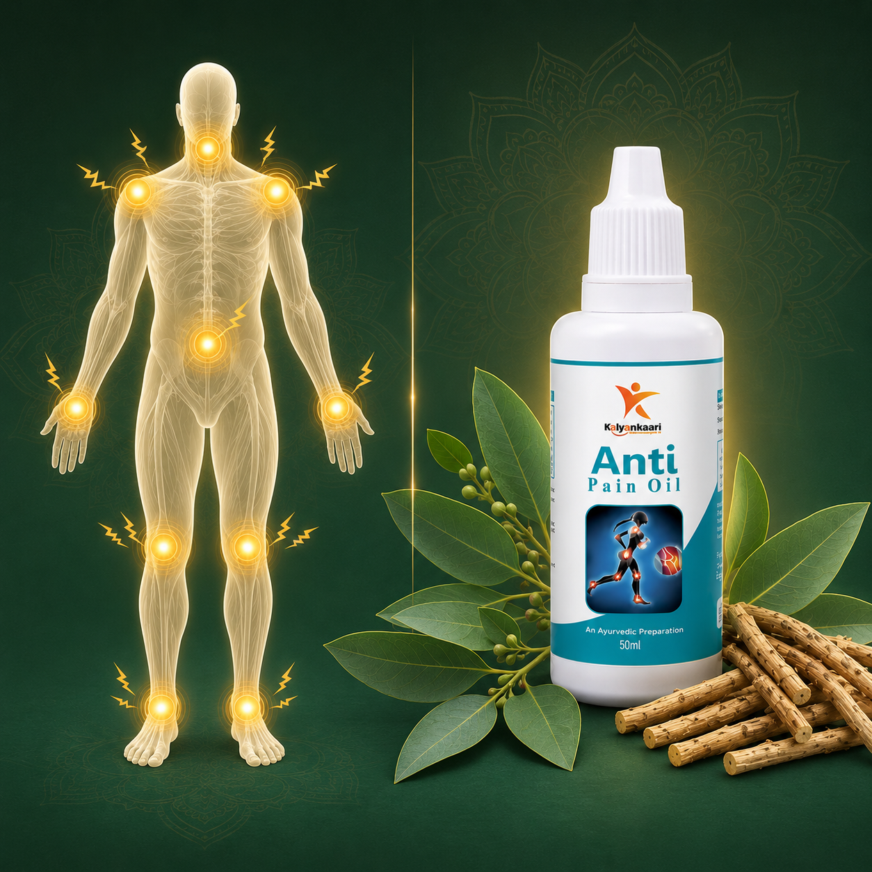 Kalyankaari Anti Pain Oil 50ml | Ayurvedic Pain Relief Oil